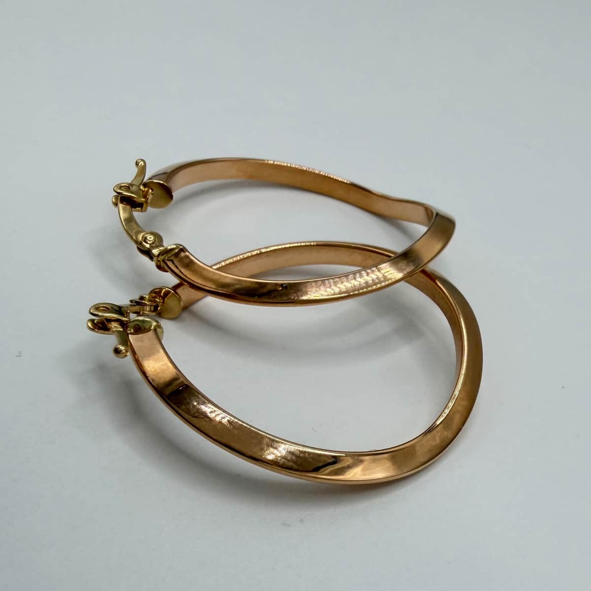 گوشواره طلا 18 عیار حلقه ای رزگلد وزن 2.980 گرم اجرت ساخت 12 درصد کد GD01 000369