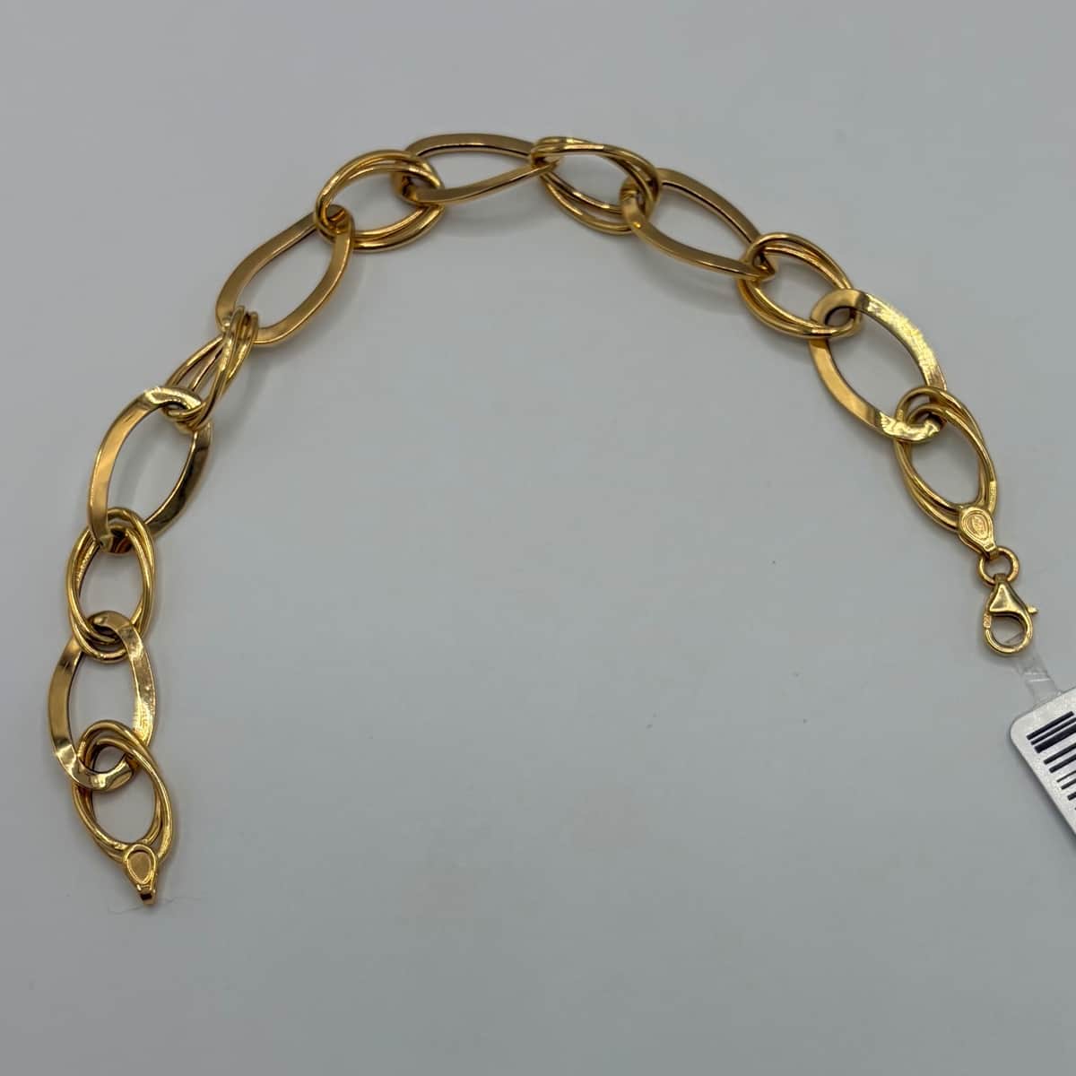 دستبند طلا 18 عیار زنجیری وزن 3.570 گرم اجرت ساخت 15 درصد کد GD01 000333 - تصویر 2