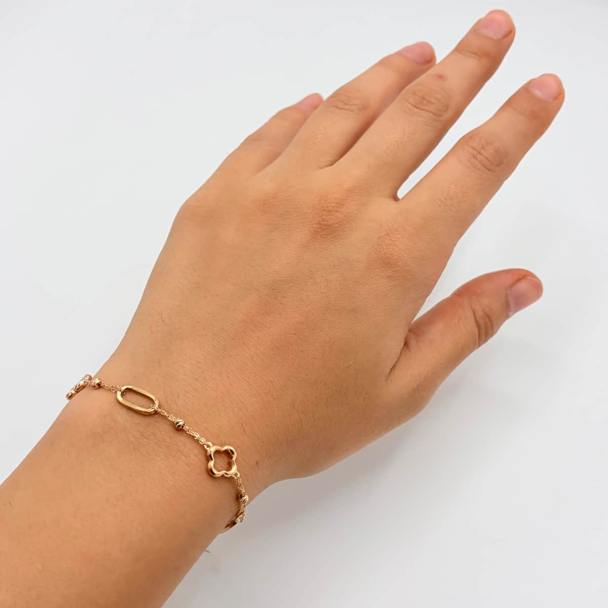 دستبند طلا 18 عیار زنجیری ونکلیف وزن 2.490 گرم اجرت ساخت 10 درصد کد GD01 000331