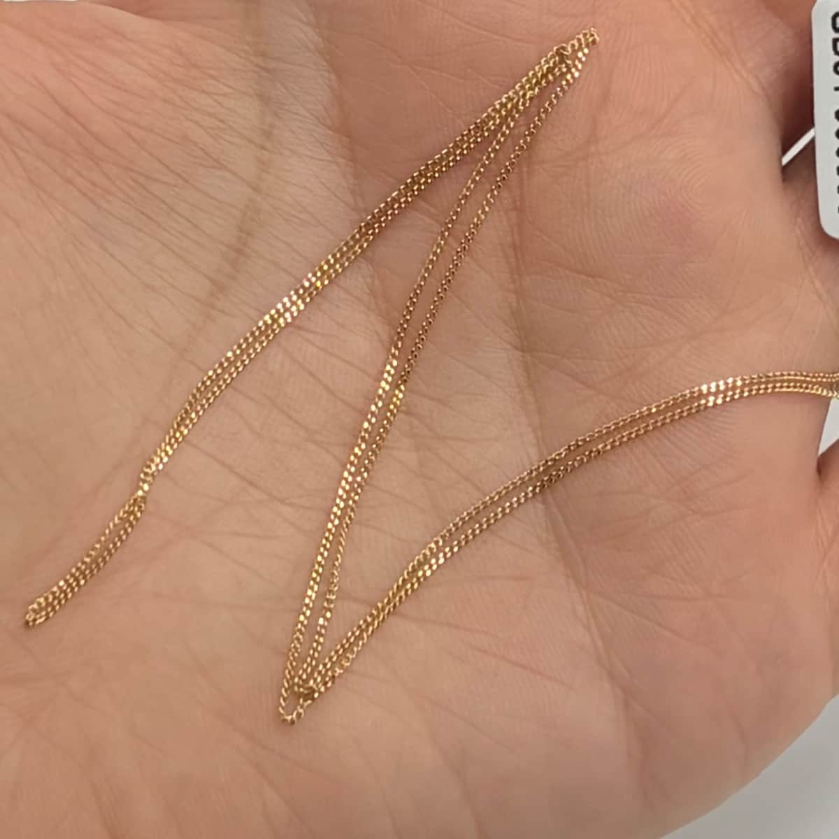 زنجیر طلا 18 عیار کارتیه ریزبافت ۴۴ سانت وزن 1.130 گرم اجرت ساخت 10 درصد کد GD01 000336