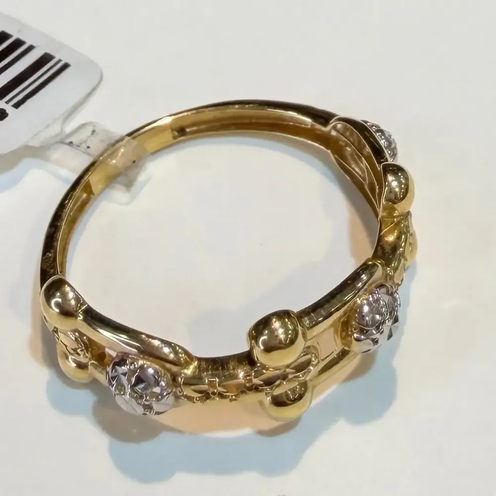 انگشتر طلا 18 عیار مینیمال تیفانی تراش وزن 1.440 گرم اجرت ساخت ۹ درصد کد GD01 000132 - تصویر 3
