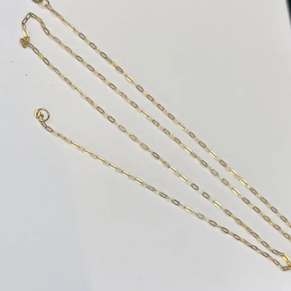 زنجیر طلا ۱۸ عیار مینیمال هرمس وزن ۰٫۸۹۰ گرم اجرت ساخت ۹ درصد کد GD01 000224