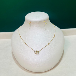 گردنبند طلا 18 عیار مینیمال گوی و ونکلیف وزن ۱.۰۷0 گرم اجرت ساخت ۱۵ درصد کد GD01 000011