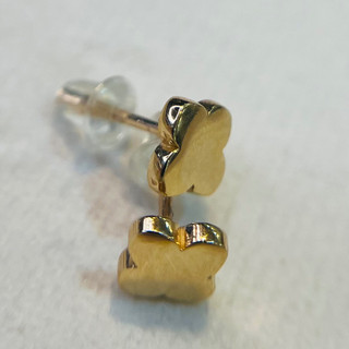 گوشواره طلا 18 عیار میخی ونکلیف آینه ای وزن ۰.۶۵0 گرم اجرت ساخت ۷ درصد کد GD01 000116