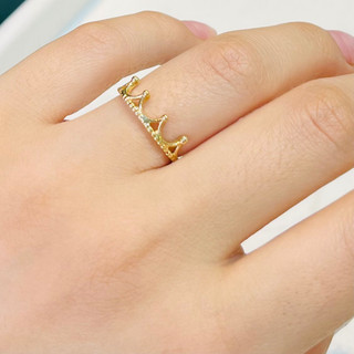 انگشتر طلا 18 عیار مینیمال تاج وزن ۱.200 گرم اجرت ساخت ۹ درصد کد GD01 000054