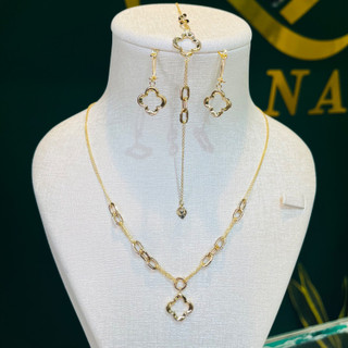 سرویس طلا 18 عیار مینیمال چهار برگ وزن 9.210 گرم اجرت ساخت ۱۲ درصد کد GD01 000261